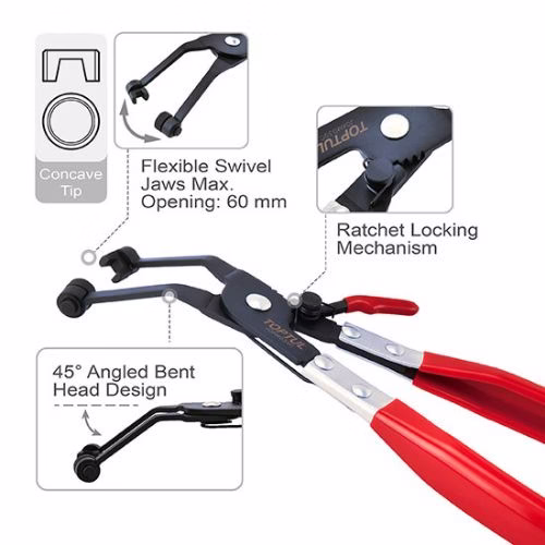 Cleste indoit 45gr. Pentru coliere elastice MAC1010JDAM039C Cleste indoit 45gr. Pentru coliere elastice MAC1010JDAM039C