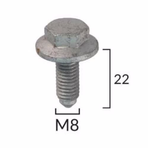 Acasă 8 Surub prindere scut motor cap hexagonal m8x22mm MAC0702ROMC60579